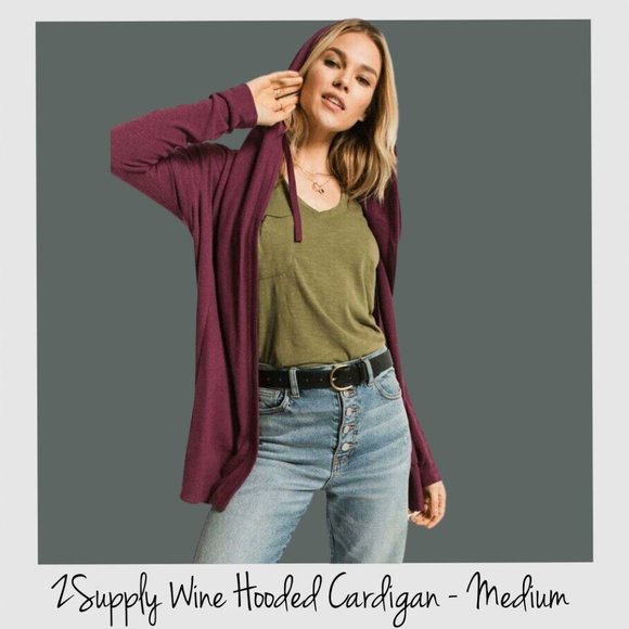 z supply hooded cardigan
